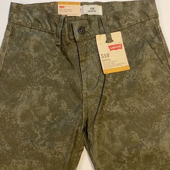Levi’s 510 SZ 16 Girls Olive Haze Girls Skinny Pants New - Picture 3 of 9